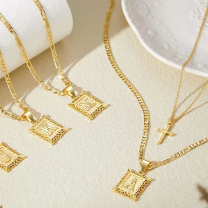 Parure Collier Croix Initiales | Or