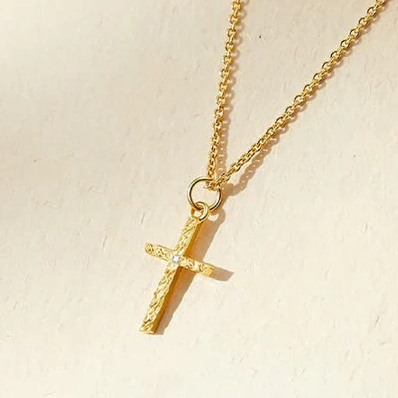 Parure Collier Croix Initiales | Or