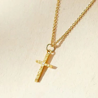 Parure Collier Croix Initiales | Or