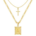 Parure Collier Croix Initiales | Or