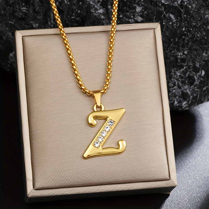 Collier Initiale Accent Cristal | Or
