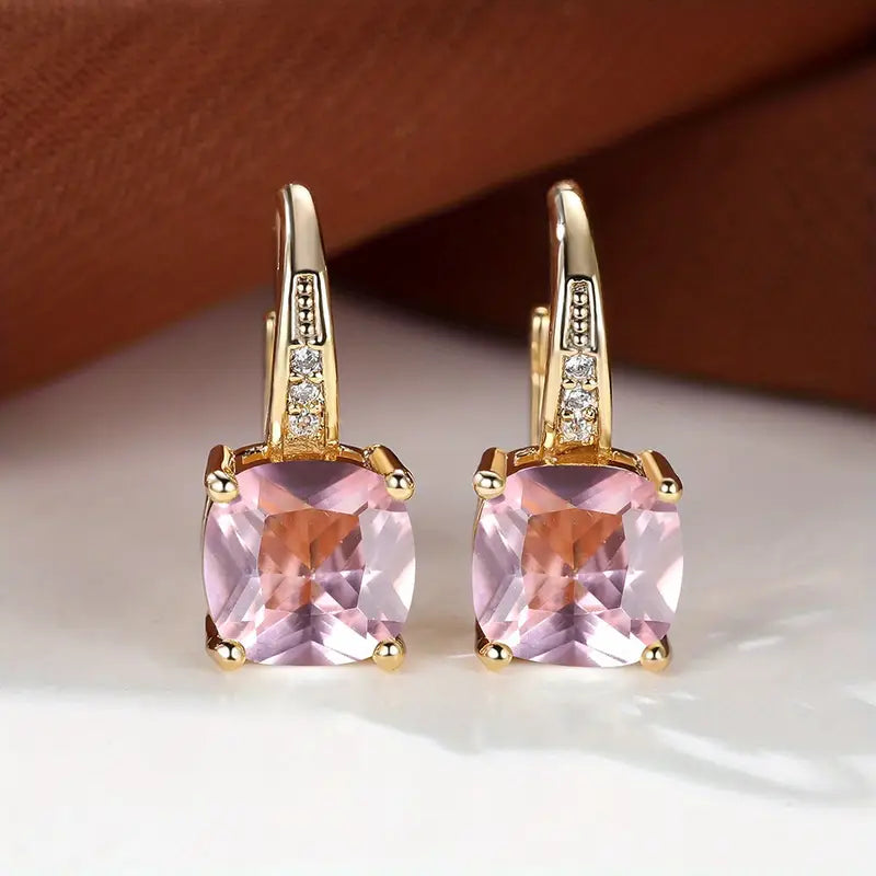 Boucles d'Oreilles Créoles Pierre Mystique | Or