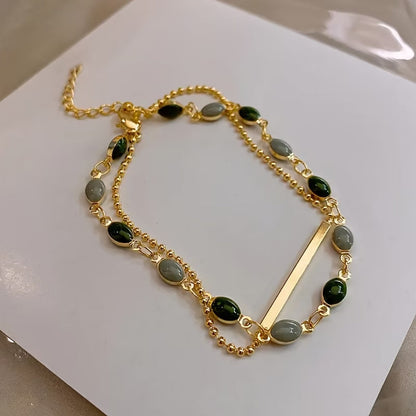 Bracelet Duo Olivia Moss | Or