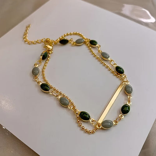 Bracelet Duo Olivia Moss | Or