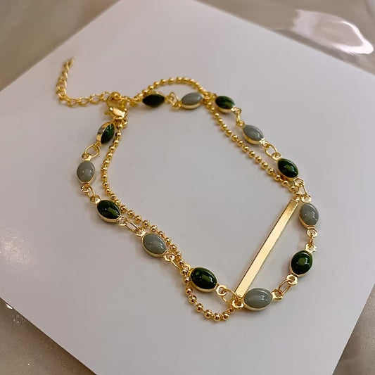 Bracelet Duo Olivia Moss | Or