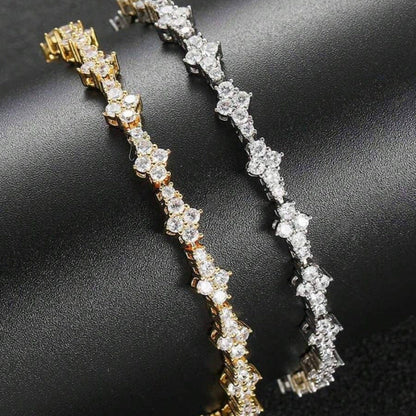 Bracelet Tennis Classique Grappe | Or