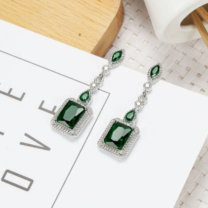 Boucles d'Oreilles Clarion Verdancia | Or Blanc