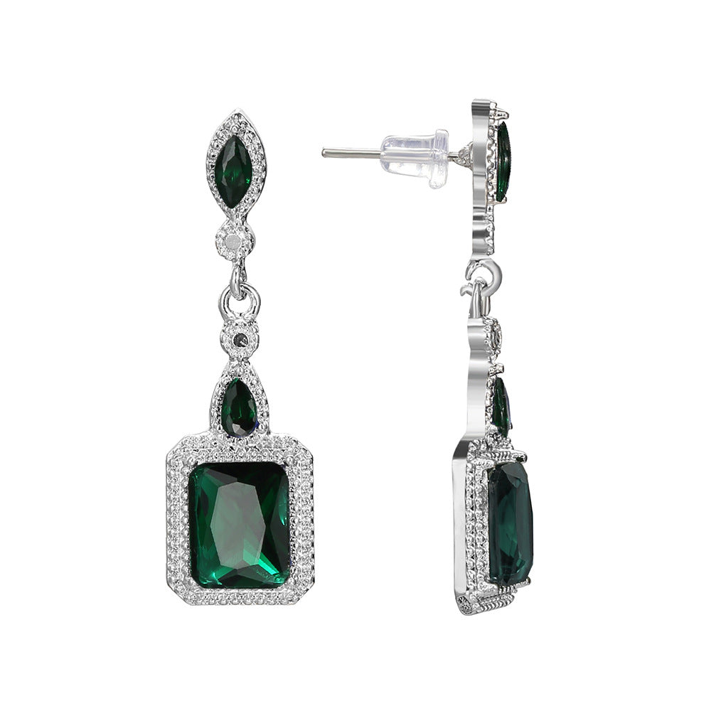 Boucles d'Oreilles Clarion Verdancia | Or Blanc