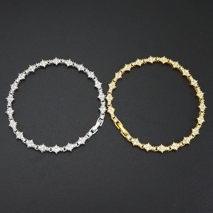 Bracelet Tennis Classique Grappe | Or