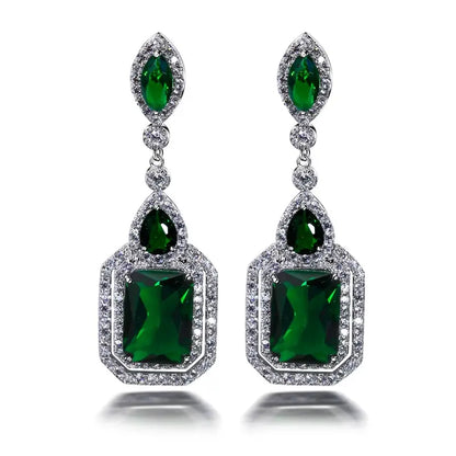 Boucles d'Oreilles Clarion Verdancia | Or Blanc