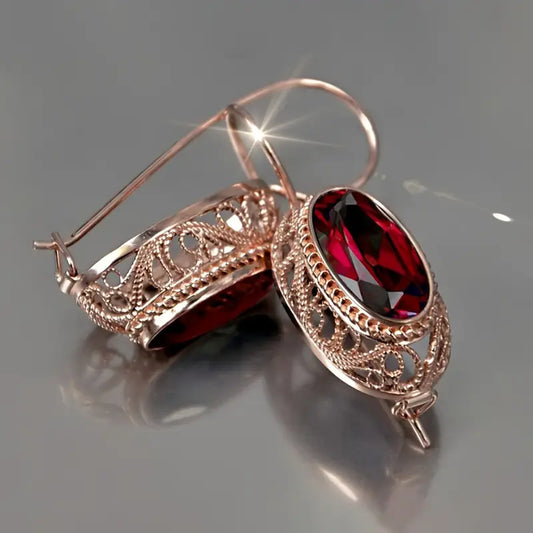 Boucles d'Oreilles Talessia Rougefort | Or Rose