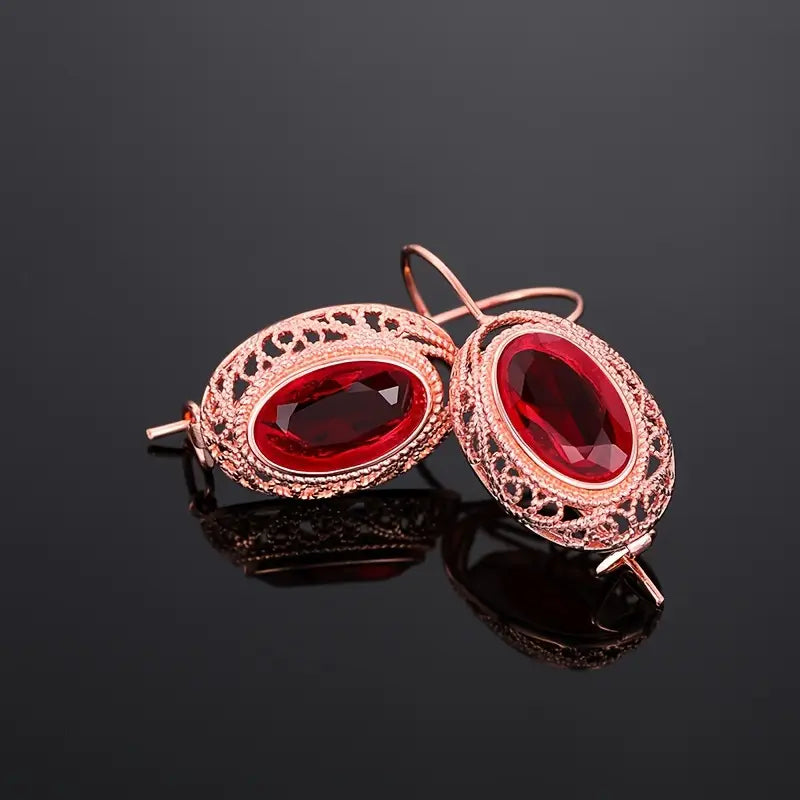 Boucles d'Oreilles Talessia Rougefort | Or Rose