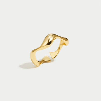 Bague Flux Lisse Elyra | Or