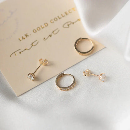 Parure Boucles d'Oreilles Pierre Dara Brillane | Or