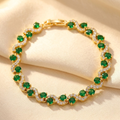Bracelet Halo Émeraude | Or