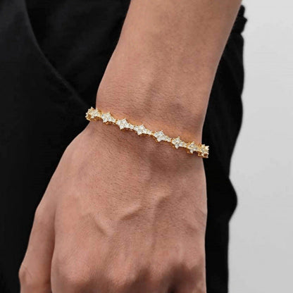 Bracelet Tennis Classique Grappe | Or