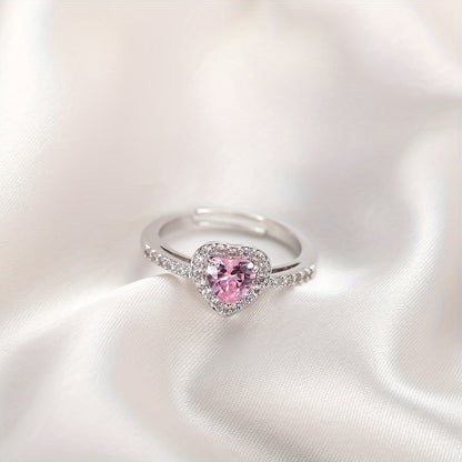 Bague Cœur Baiser de Rose | Or Blanc