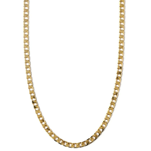Collier Chaîne Gourmette Plate | Or
