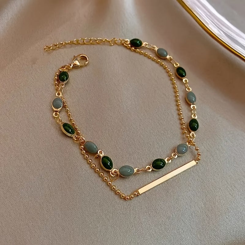 Bracelet Duo Olivia Moss | Or