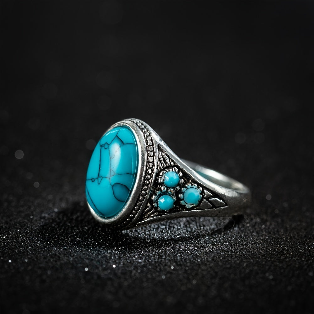 Bague Pierre Bleue Nomade | Or Blanc
