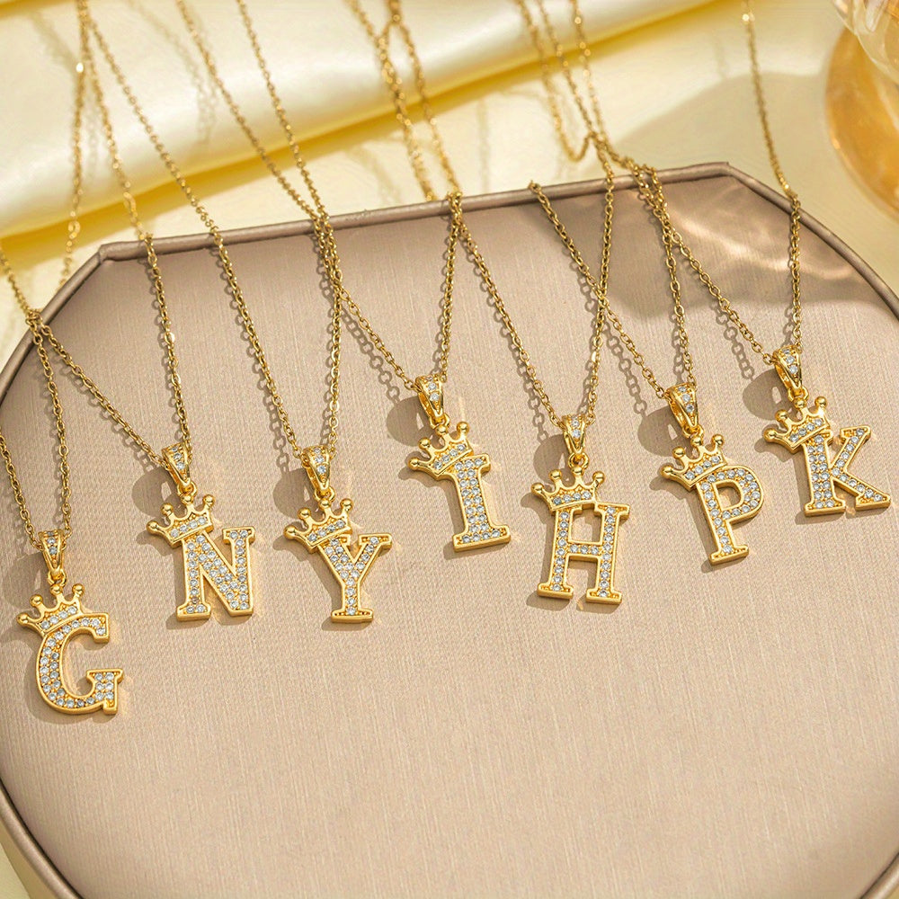 Collier Initiale Couronne | Or