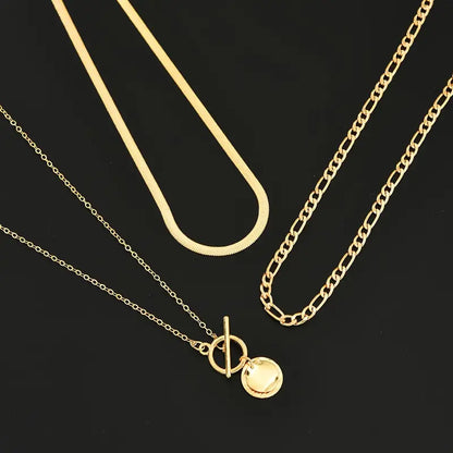 Collier Multicouches Pièce Texturée Savira | Or
