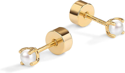 Boucles d'Oreilles Clou Perle Délicate | Or