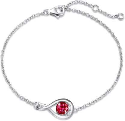 Bracelet Infini Rubis | Or Blanc