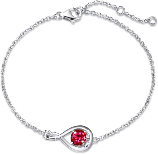 Bracelet Infini Rubis | Or Blanc