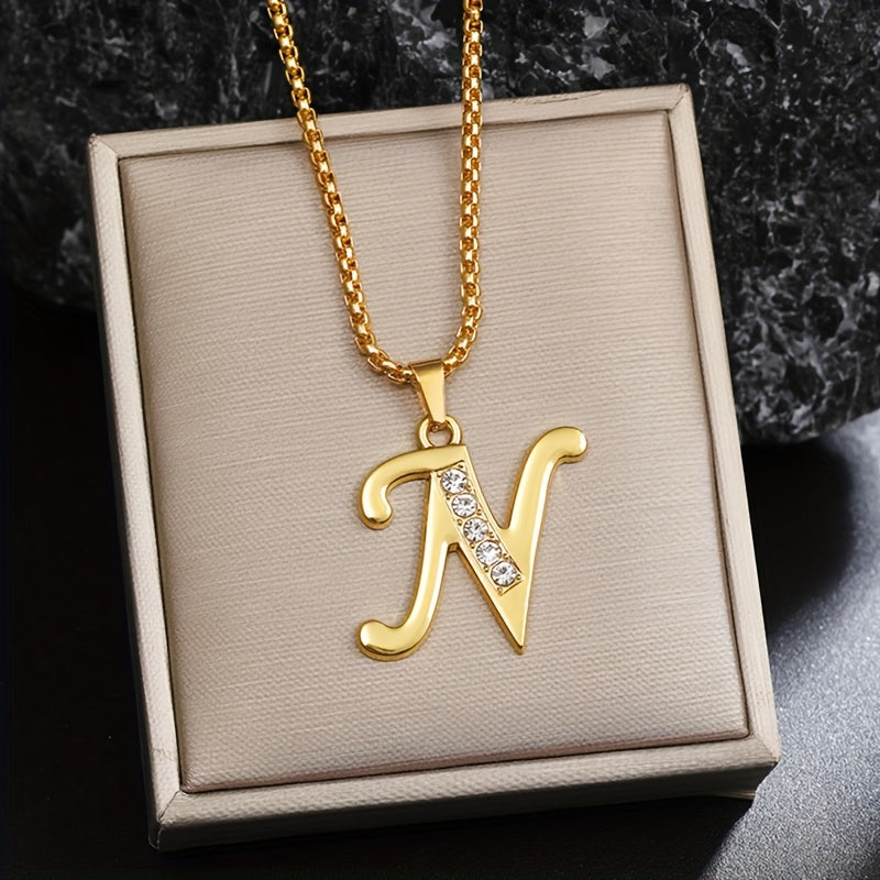 Collier Initiale Accent Cristal | Or