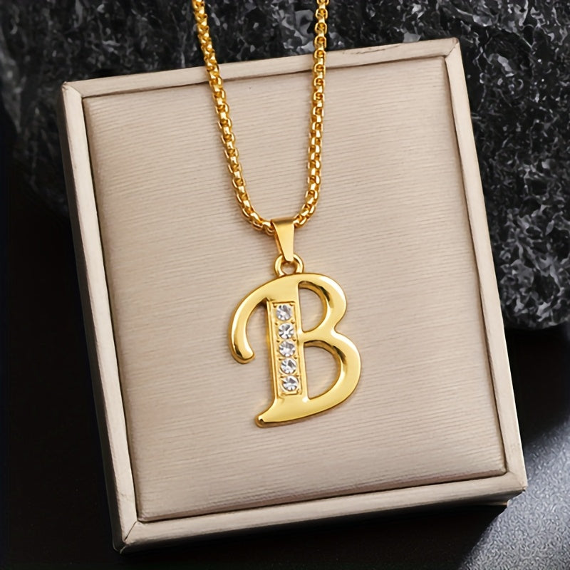 Collier Initiale Accent Cristal | Or