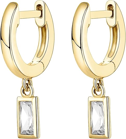 Boucles d'Oreilles Pendantes Barre | Or