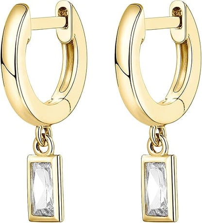 Boucles d'Oreilles Pendantes Barre | Or