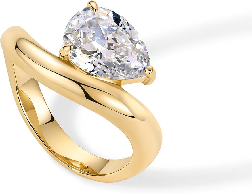 Bague Anneau Promesse Ondulée | Or