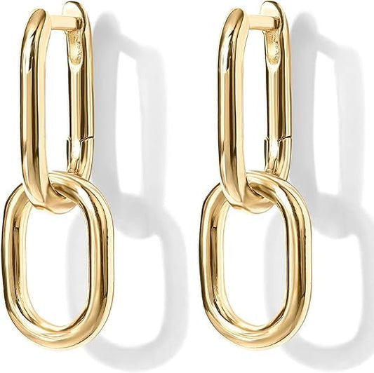 Créoles Maille Pendante | Or