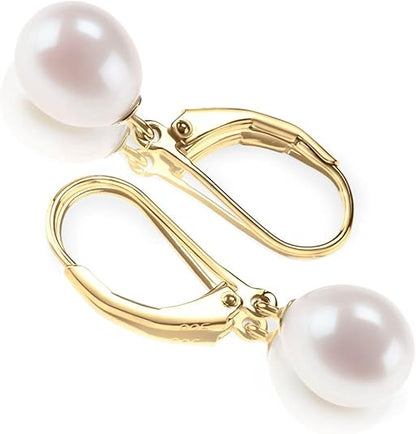 Boucles d'Oreilles Pendantes Perle | Or