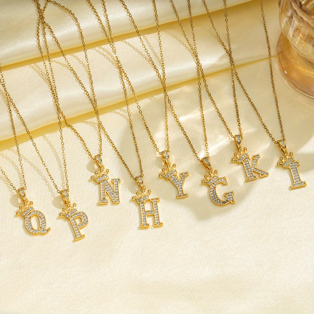 Collier Initiale Couronne | Or