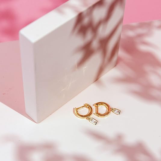 Boucles d'Oreilles Pendantes Barre | Or