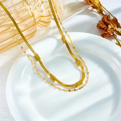 Collier Rétro Double Rang Gemme Sorella | Or