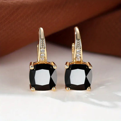 Boucles d'Oreilles Créoles Pierre Mystique | Or