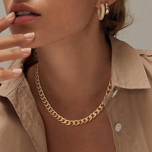 Collier Maille Cubaine Épaisse | Or