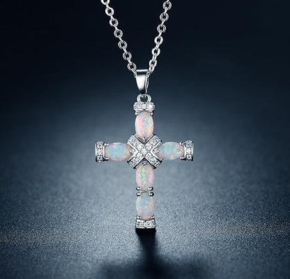 Collier Croix Opale Lumen | Or