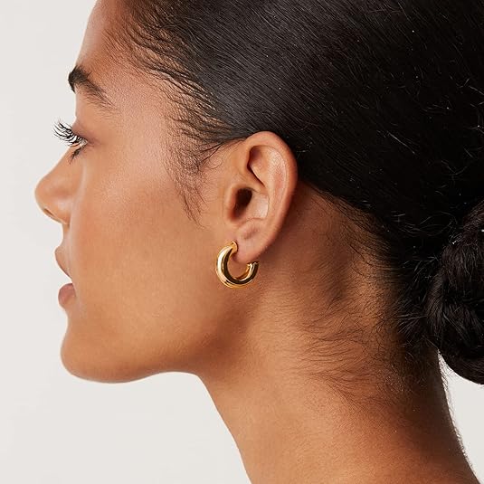 Boucles d'Oreilles Créoles Poussière d'Étoiles | Or