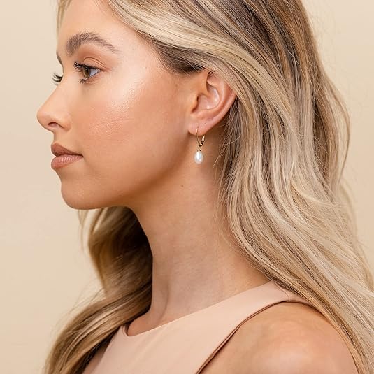 Boucles d'Oreilles Pendantes Perle | Or