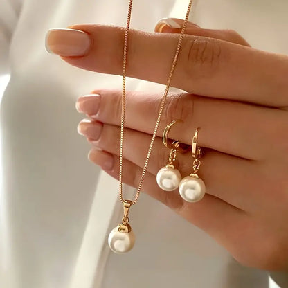 Parure Bijoux Perle Grâce Dorée | Or