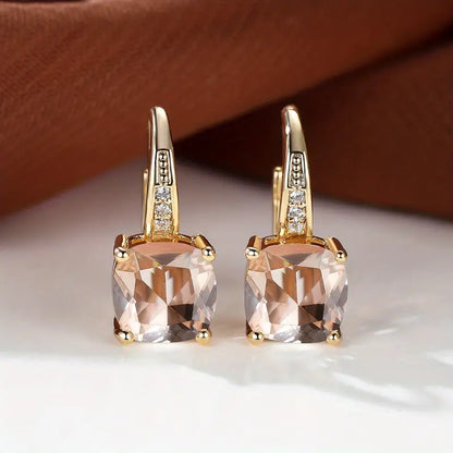 Boucles d'Oreilles Créoles Pierre Mystique | Or