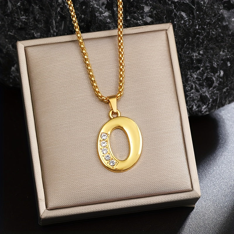 Collier Initiale Accent Cristal | Or