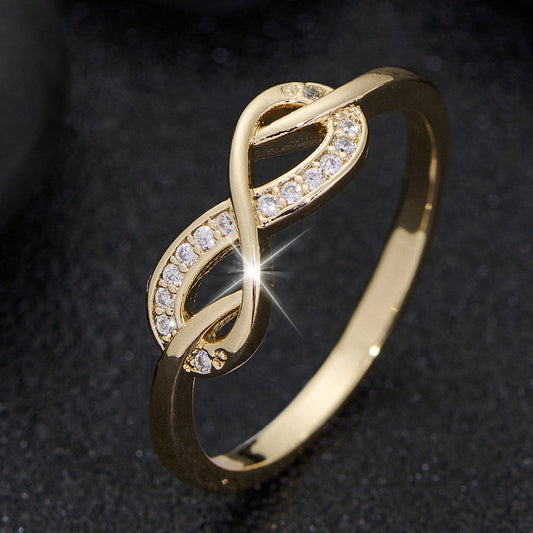 Bague Infini Cristal Lysette | Or