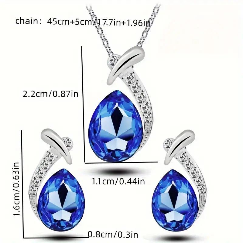 Parure Bijoux Sirène Classique Élégante | Or Blanc