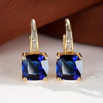 Boucles d'Oreilles Créoles Pierre Mystique | Or